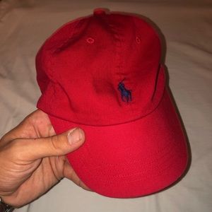 Red Polo hat